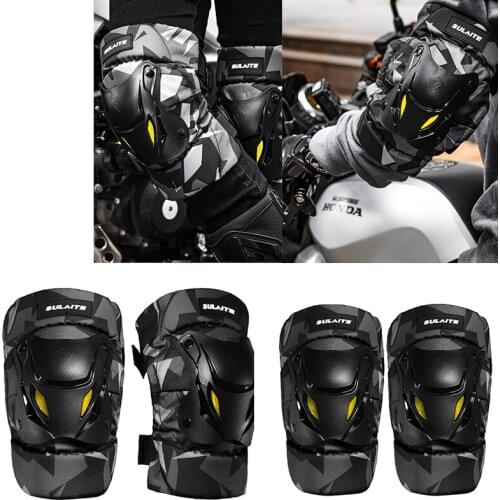 SULAITE Winter Skateboard Elbow Knee Pads Windproof Coldproof Warm Kneepad Knee Guard Protector Off-Road Racing Protective Gear
