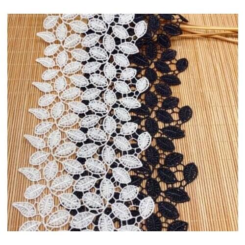 1 Yard Width:9.5cm Fashion Leaf Lace Polyester Silk Hollow-out Laces Garment Wedding Dress Sewing Accessories(ss-2122)