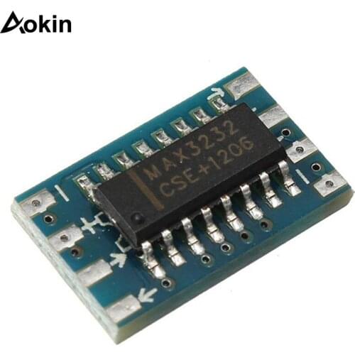 10pcs/lot Mini RS232 - TTL Converter Module Board Adapter MAX3232 120kbps 3-5V Serial Port Transfer Board