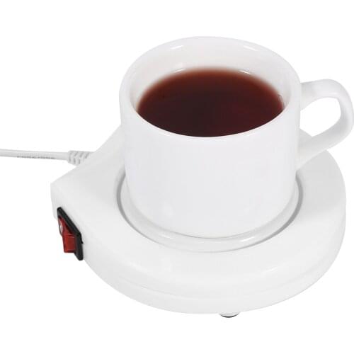 110V White Electric Powered Cup Warmer Heater Pad Coffee Tea Milk Mug US Plug Electric Plug Insulation Disc