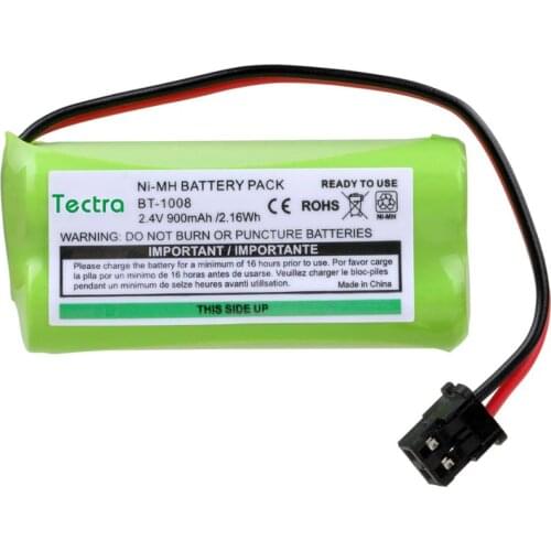 2pc 900mAh/2.4v Replacement Battery for BT-1008 Cordless Phone