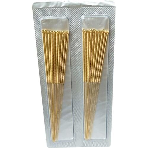 20 pcs huanqiu Gold-plated Acupuncture Needle acupunture therapy needles 0.25/30/35/50/60mm