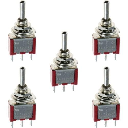 5Pcs/Set SPDT 12V Mini Momentary ON OFF ON Toggle Switch Car Dash Dashboard Boat Switch with a momentary 3 position action