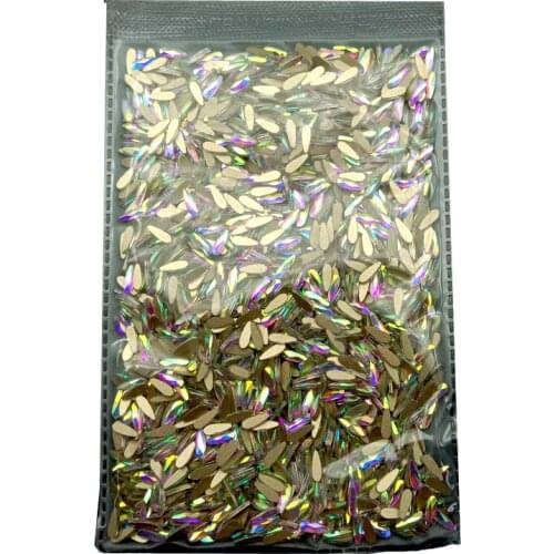 Wholesale 1440pcs/Pack 3*10mm/2*6mm Raindrop Diamonds For Nail Art Rhinestones Decorations Accessories