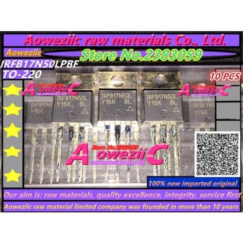 Aoweziic 100% new imported original IRFB17N50LPBF IRFB17N50L TO-220 MOS FET 500V 16A