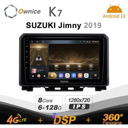 K7 Ownice 6G+128G Android 10.0 Car Radio For Suzuki Jimny JB64 2018 - 2020 Multimedia DVD Audio 4G LTE GPS Navi 360 BT 5 Carplay