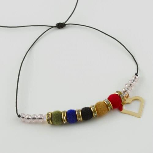 Velvet Beads Crystal Bracelet