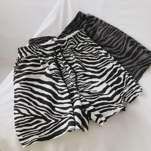 White Cow Summer 2021 Running Sport Shorts for Women Streetwear Harajuku Korean Joggers Women Elastic High Waist Wide Leg Shorts