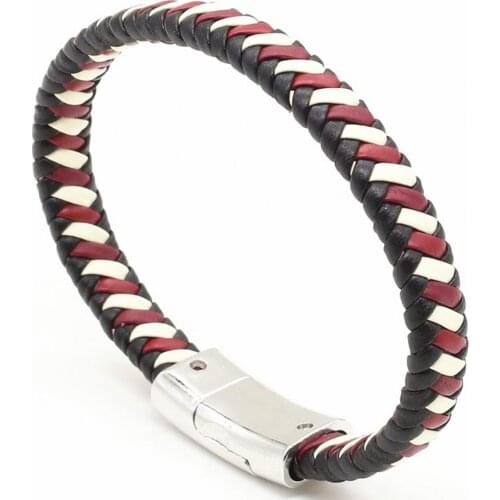 New Fashion Trendy Handmade Weave Braid Vintage Femme Homme Male Men Magnet Cuff PU Leather Women Bracelet Jewelry Accessories