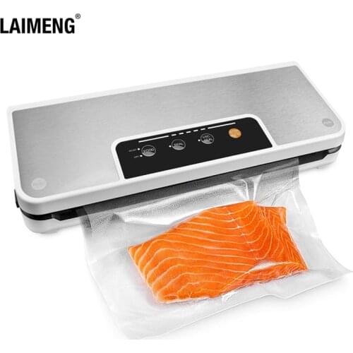 LAIMENG Household Vacuum Sealer With Roll Holder Sous Vide Food Packer For Food Storage Vacuum Packing Machine Bags S291