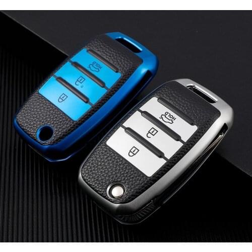 Carbon Fiber TPU cover New car key case shell For Kia Rio 3 QL Sportage Ceed Cerato Sorento K2 K3 K4 K5 Accessories Holder Shell