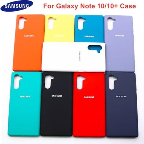 Note 10 plus Case For Samsung Galaxy Note 10+ Liquid Silicone Cover Protective Silky Soft-Touch Shell For samsung Note10 plus