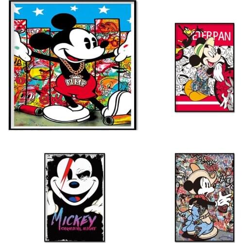 Diy 5d Diamond Painting Disney Mosaic Diamond Embroidery Cross Stitch Kits Home Decor Graffiti Mickey Donald Duck