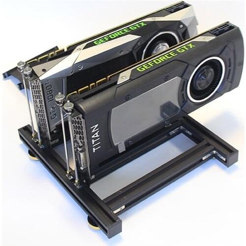 Dual Graphics card Bracket DIY External Cooling Accessories Base Can SLI Heatsink Holder PCIE 3.0 X16