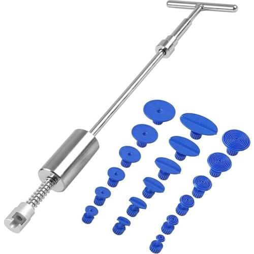 Car Body Repair Tool Car Dent Puller Glue Puller Tabs Car Body Paintless Dent Repair Tools Car Body Dent Repair Kit 18pcs Puller