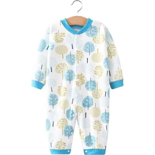 Babies Jumpsuits Newborn Conjoined Clothes Autumn Cotton Playsuits Baby Boys Girls Rompers Pajamas Infant Layette Summer 3-12M