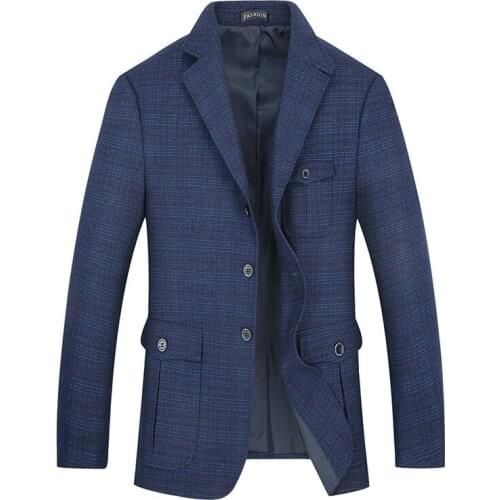 Korean Hot sale 8XL 7XL slim fit arrival cotton blazer Suit Jacket blue Plus SIZE Male blazers Mens coat Wedding