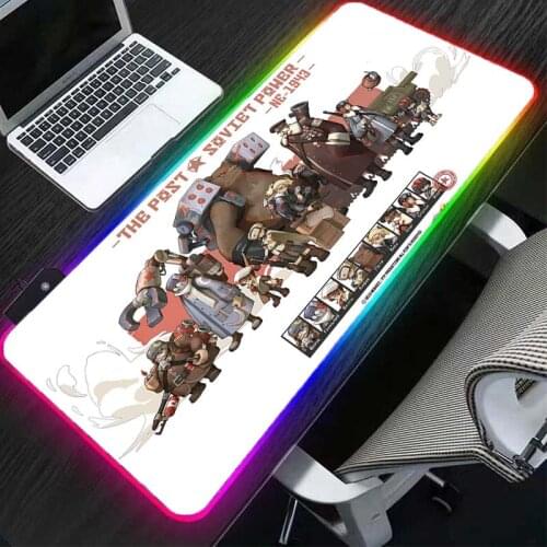 Mouse pad anime large mousepad gamer rgb lighting keyboard color desk mat Gaming keyboard Pc gamer complete non-slip Carpet mat