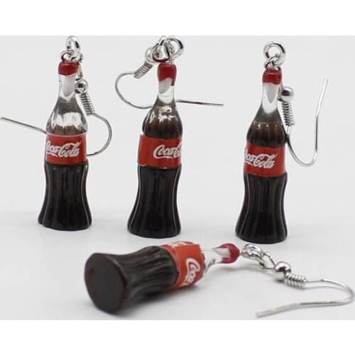Creative fashion simulation cola cigarette earrings Korean version of the simple ladies gift earrings keychain jewelry wholesale