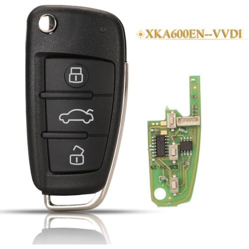 Kutery 3 Buttons Universal Remote Control Car Key For Xhorse Vvdi For Audi A6L Q7 Fob XNFO01EN