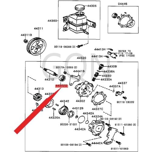 Oil seal (for vane pump housing) 1994-Toy ota TER CEL PAS EOC AMR YWI ND OM steering gear booster pump oil seal