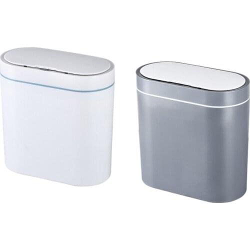 8L Smart Sensor Trash Can Electronic Automatic Household Bathroom Waterproof Narrow Seam Smart Induction Bin