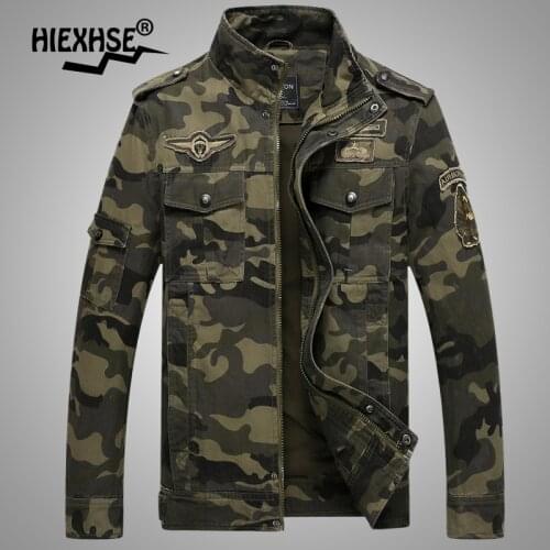 Men Camouflage Military Casual Coat Cargo Jacket Windproof Parkas Outwear Men Large Code Cotton Multi Pocket Autumn Work Jackets