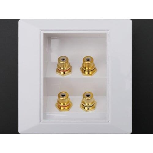 RCA Wall Socket Audio Panel Speaker Junction Box Lotus Power Outlet