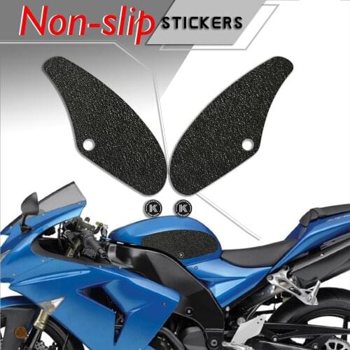 Motorcycle Non-slip Sticker Grips Protector Sticker Decal Gas Knee Grip Tank Traction Pad decals For KAWASAKI 04-07 NINJA ZX-10R