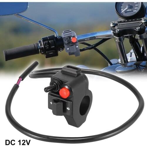 Motoforti DC 12V 7/8" 22mm Motorcycle Handlebar Switch with Turn Signal Horn Switch High Low Beam Start Handlebar Switch