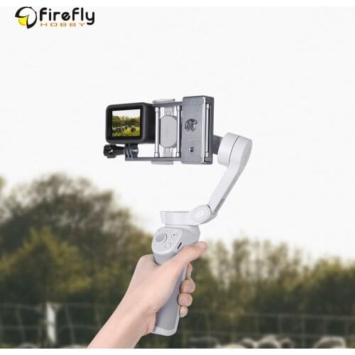 Sunnylife Handheld Mobile Gimbal Adapter Action Camera Switch Mount Plate for GoPro 9/8/Osmo Action for OM 4/Osmo Mobile 3