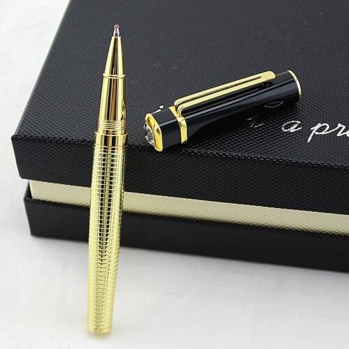 Luxury diamond Metal clip 0.5mm Ballpoint Pen Pens Ball for School Student Office Business Writing Stationery Roller ball Pen