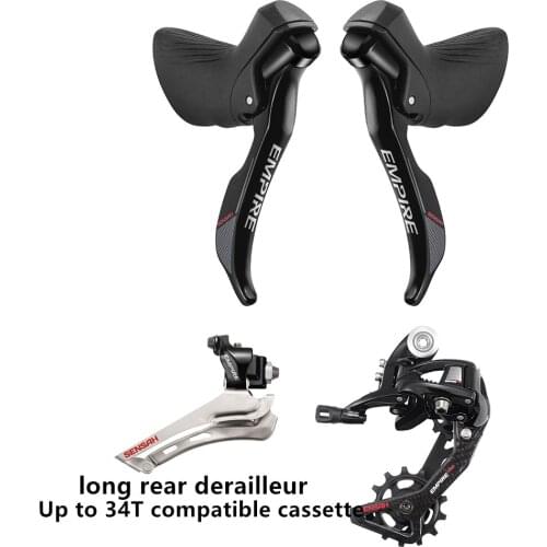 SENSAH EMPIRE carbon Road bike 2*11 Speed Bicycle Shifter Lever Rear Derailleur Groupset 11-28 32 34TCassette flywheel YBN Chain