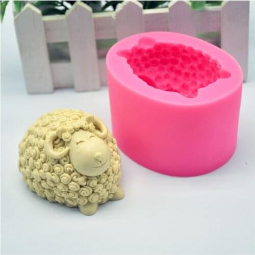DIY baking sheep shape fondant cake chocolate food grade silicone mold cake ornament silicone molds candy molds