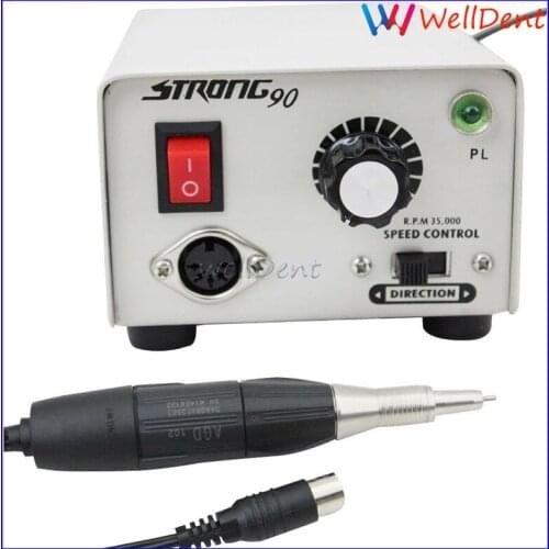 Dental Lab Micromotor Polishing Polisher Strong 90 Polishing Unit + 35000 Rpm Handpiece Dental Instrument