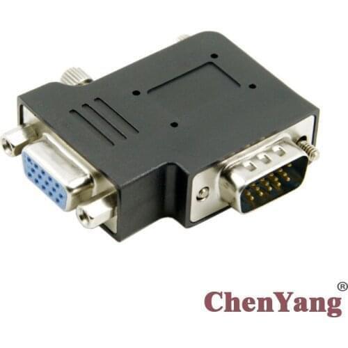 Extension Adapter Chenyang Bk Male To Female Vertical Flat Right Angled 90 Degree Vga Svga