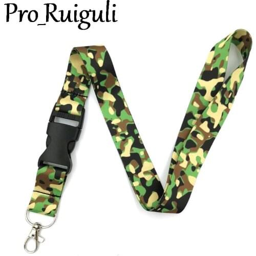 Classic camouflage pattern Neck keychain necklace Anime Cartoon Neck Strap Lanyard ID badge holder Keychain Lanyards gifts