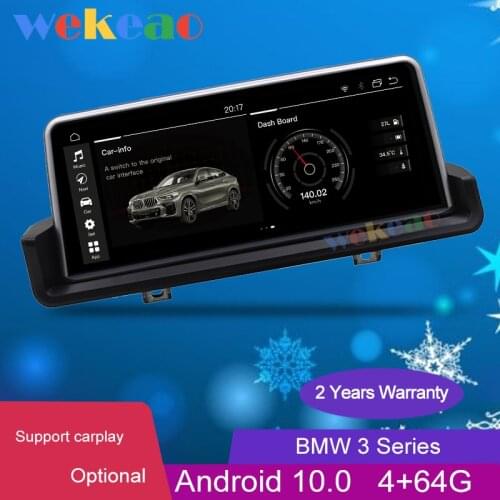 Wekeao 10.25" Touch Screen Android 10.0 Car DVD Player For BMW 3 Series E90 E91 E92 E93 Auto Radio GPS Navigation 4G 2005-2012
