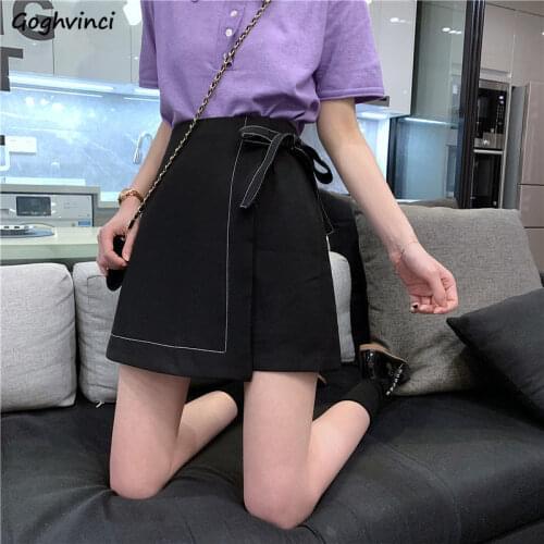 Skirts Women Summer High Waist A-line Patchwork Casual Above Knee All-match Fashion Elegant Slim Korean Style Leisure Abdomen