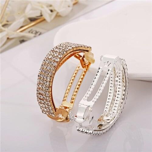 Crystal Barrette Accessories Rhinestone Hairpin Hair Clip Hair Gifts Ponytail Buckle Women Hair Accessories Hairgrip