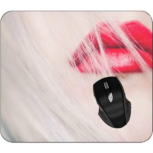 Mousepads Lipstick Lips Woman Red Lips Woman Mouse Mat