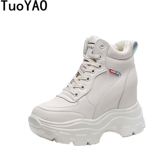 Women High Platform Boots New Breathable Women Height Increasing Boots 9 CM Thick Sole Trainers Sneakers Woman Deportivas Mujer