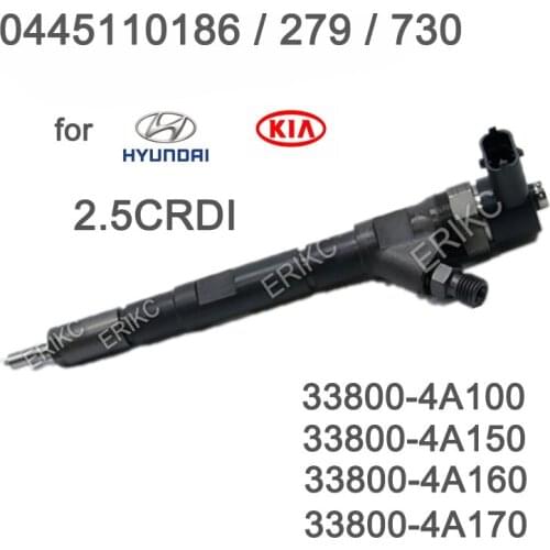 0445110279 0445110186 Diesel Fuel Injector 2.5 CRDI 0445110730 for Hyundai Kia 33800-4A100 33800-4A150 33800-4A160 33800-4A170