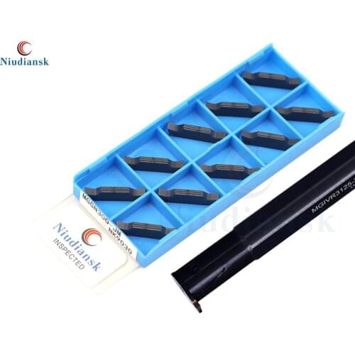1pc MGIVR2925 MGIVR3125 Straight Shank Grooving Tool Holder 10pcs MGGN150 MGGN200 MGGN250 MGGN300 MGGN400 Carbide Cutting Insert