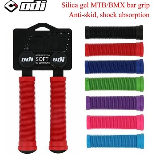2PCS ODI Fold Bike Handlebar Grip Silicone Bicycle Handle Bar Cover Anti-skid Shock Absorption Fit MTB BMX XC / AM Downhill