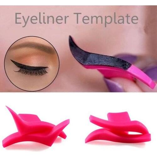 2Pcs Eyeshadow Stamp Solid Color Makeup Tools Create Cat Eye Liner Silicone Material Wing Eye Makeup Applicator for Women