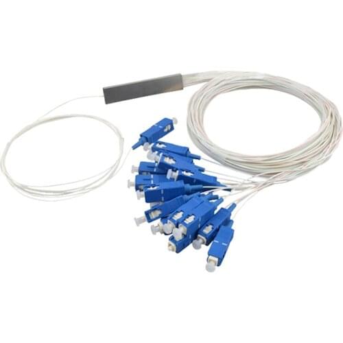 20 PCS/Lot 1X16 PLC SC/UPC SM Singlemode Mini Module 0.9mm G657A1 PVC 1m FTTH Blockless Fiber Optic Splitter