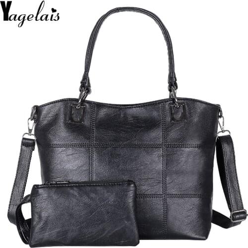 2019 High Quality Women Handbag Female PU Leather Bags Handbags Ladies Portable Shoulder Bag Office Ladies Hobos Bag Totes