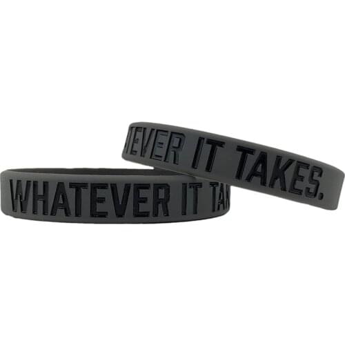 300pcs Motivational WHATEVER IT TAKES Silicone Bracelets Rubber Wristbands Free Shipping by DHL