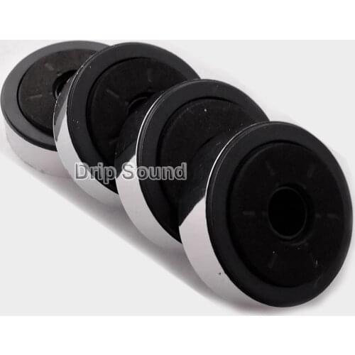 4pcs Silver Audio Speaker Spike Foot Stereo Woofer Amplifier Shockproof Base Pad 47x14mm